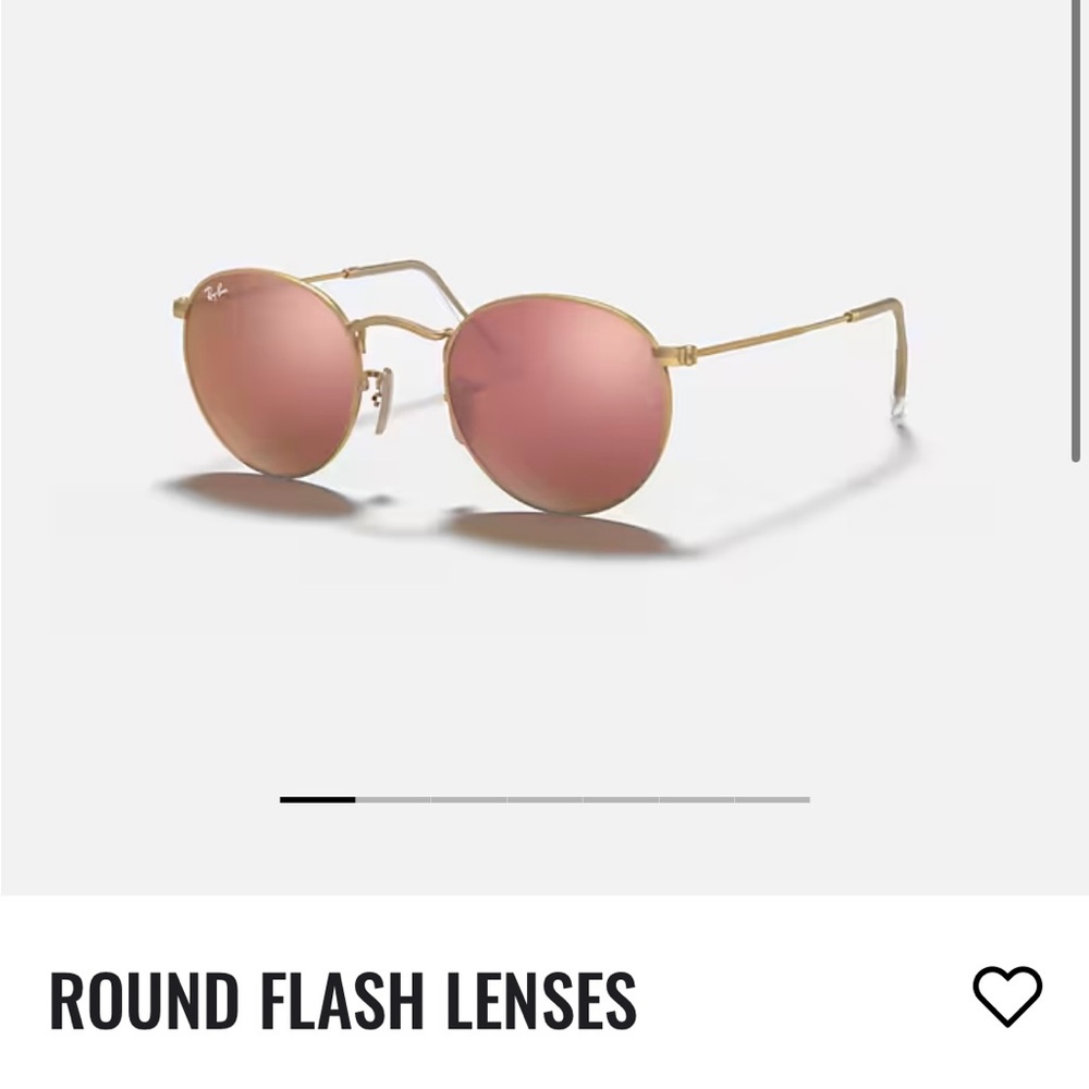 Ray-Ban Pink and Gold Round Flash Lenses, Sunglasses RB3447, Like new ✨